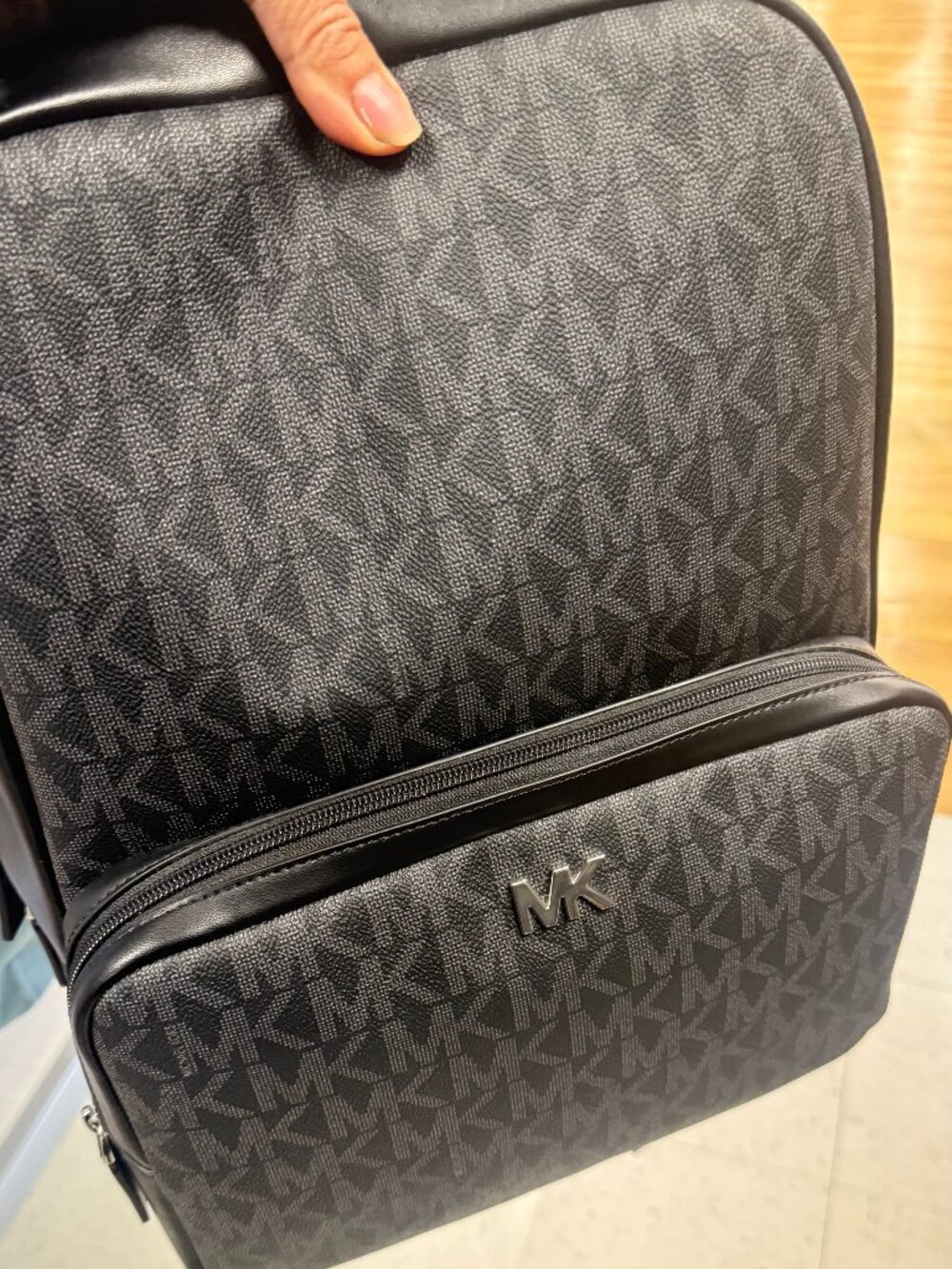 NWT MICHAEL KORS EVERETT FRONT POCKET BACKPACK BLACK SIGNATURE $348